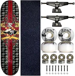 Skate Profissional Completo Shape Black Sheep 8.0 Red Brasão