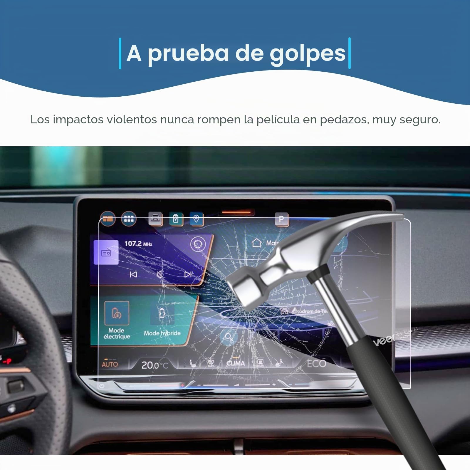 GAFAT Compatible con Cupra Terramar 2025 2026 Hybrid/Plug-in Hybrid 12,9" Navigation Protector de Pantalla, Pantalla de Cristal para Nuevo Terramar 12,9" Touchscreen, 9H Antiarañazos