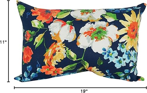 Miniatura 3 de Blazing Needles Almohada rectangular para interiores y exteriores, 19 x 11 pulgadas, Alfinia Fresco Caspian, 2 unidades