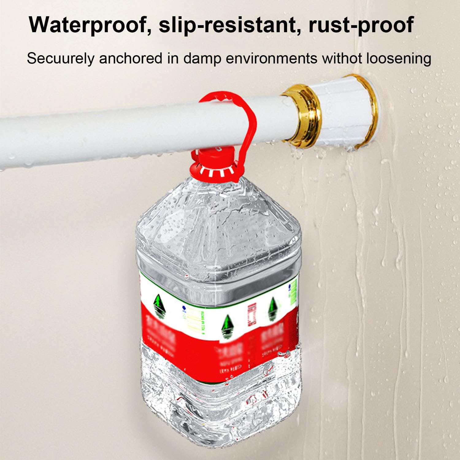 Tringle à rideau télescopique réglable de 40 à 500 cm, robuste sans perçage, pour la maison, la chambre, la salle de bain, le balcon (blanc, 1,6 m à 2,5 m)