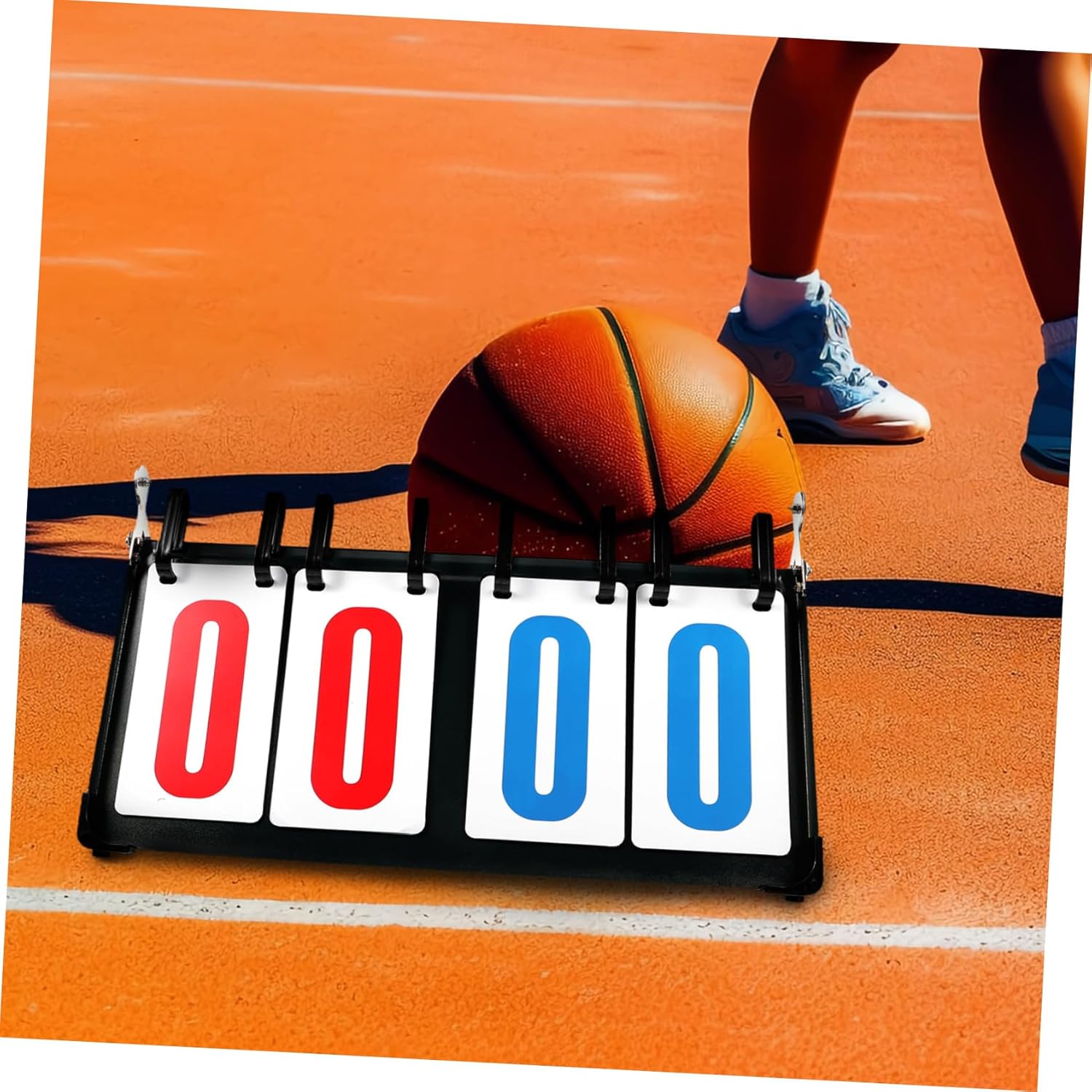 Portable Flip Scoreboard Multi-Sport Scorekeeper for Basketball Soccer More Durable Steel Construction Easy Page Turning for Pe Classes Outdoor Games