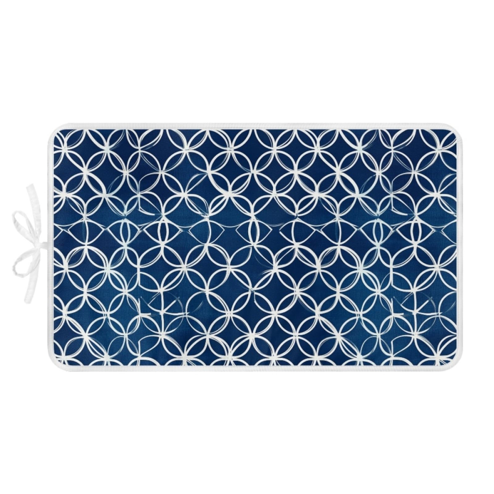 Bügelmatte Dunkelblaue Geometrie Bügeleinlage Faltbares Hitzebeständig Waschbar Bügelauflage für Tisch und andere Oberflächen Bügelbrett Unterlage rutschfeste Bügeldecke 80x50cm (2 Stück)