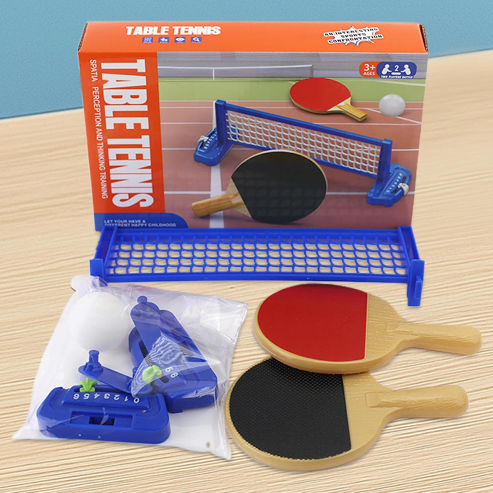 Mini Set Tennis Tavolo,Gioco Da Scrivania Per Bambini - Giocattolo Educativo per Bambini Ragazzi Adulti Feste Casa Scuola Ufficio