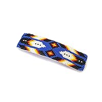 Vista 37 de Pinzas para el cabello con cuentas Colección hecha a mano estilo nativo americano (azul)