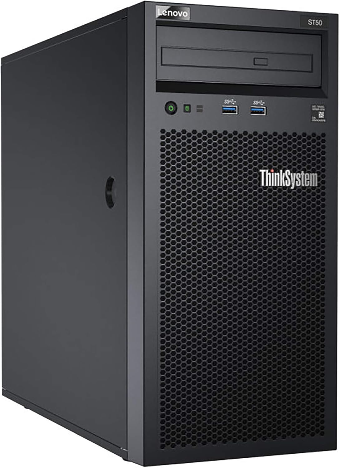 Lenovo ThinkSystem ST50 Tower Server Including Intel Xeon 3.4GHz CPU, 32GB DDR4 2666MHz RAM, 6TB HDD Storage, JBOD RAID (Renewed)