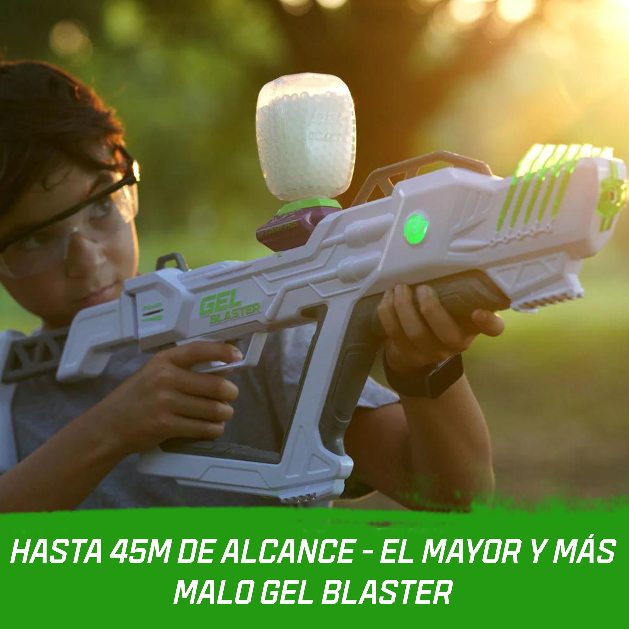 Gel Blaster The Original Surge XL Gel Blaster - Alcance extendido de 150 pies/45 Metros, 16,000 Disparos, Gel Ball Blaster de Alto Rendimiento, Modos semiautomático, para Mayores de 14 años