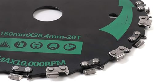 Miniatura 6 de (2 juegos) Cuchillas de cepillo de dientes de motosierra de 7 pulgadas x 20T  2 cuchillas, 3 limas redondas surtidas (532 pulgadas, 316 pulgadas,