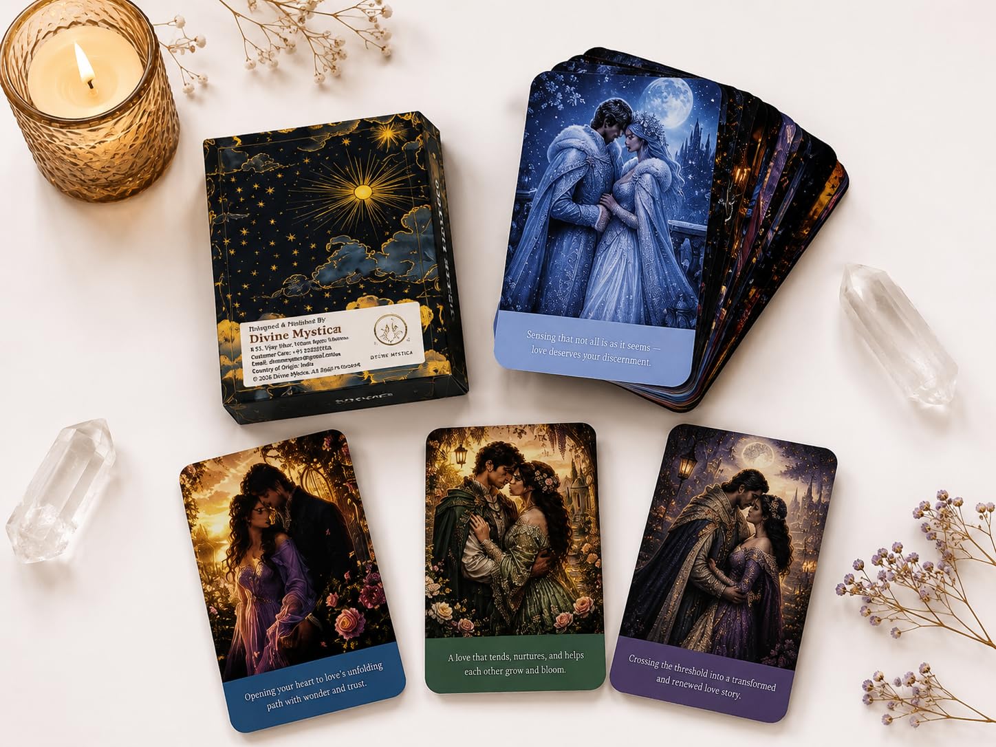 Divine Mystica Sacred Love Oracle Deck 60 Cards | Intuitive Guidance, Relationship Clarity, Daily Reflection Tool, Beginner Friendly, Emotional Healing-image-48