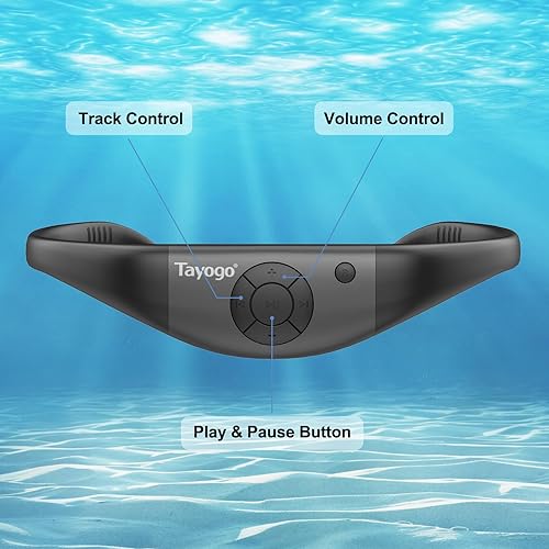 Miniatura 3 de Tayogo Reproductor MP3 impermeable para natación, auriculares subacuáticos para natación, 10 horas de reproducción, auriculares de natación, 32 GB