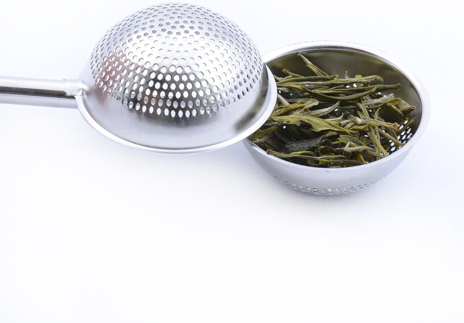The Friendly Swede Stainless Steel Long Push-Open Handle Tea Infuser, Set of 4