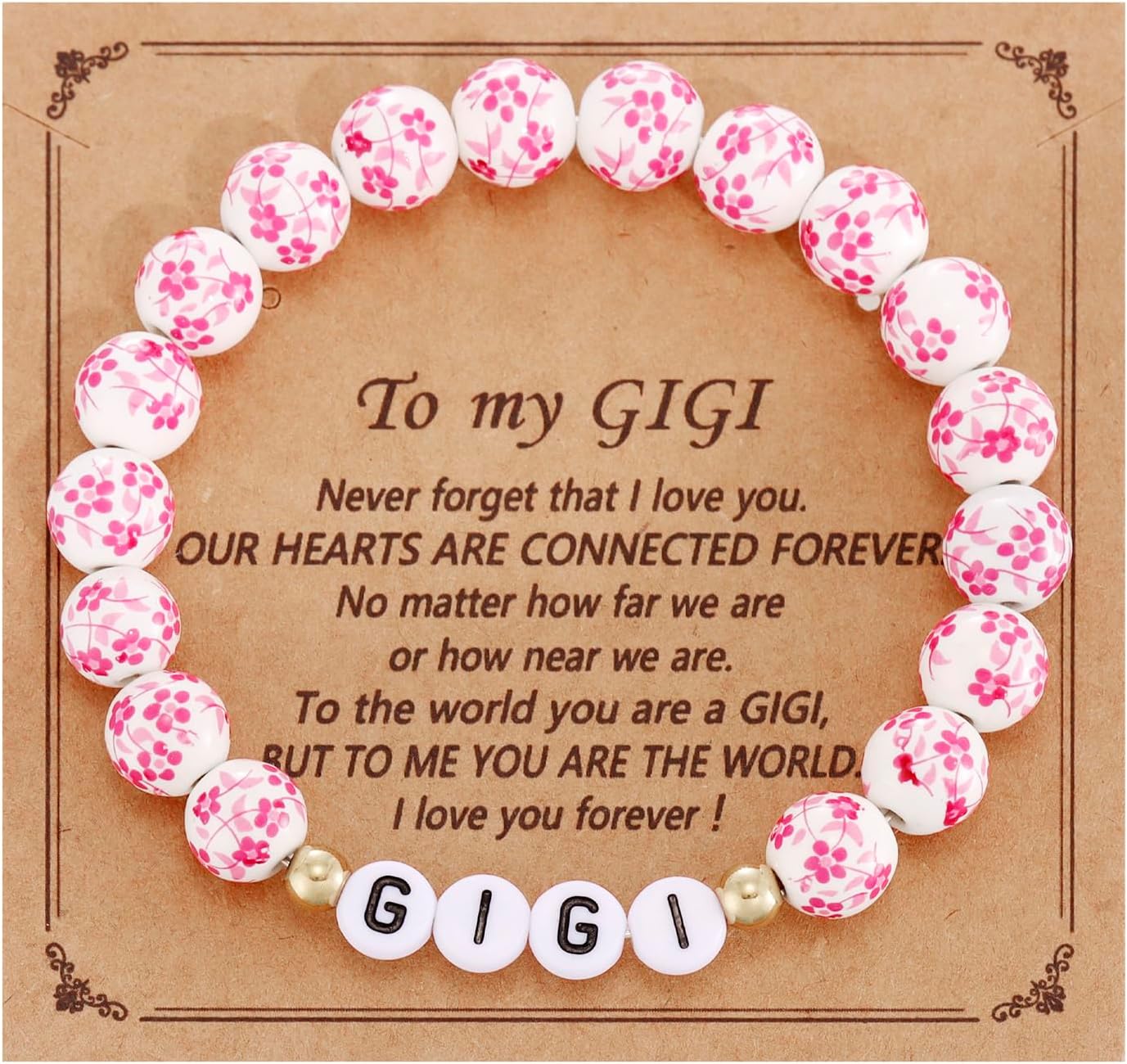 Kivosliviz Gigi Gifts for Women Jewelry Grandson Grandchildren Mothers Day Gigi Bracelet for Grandma
