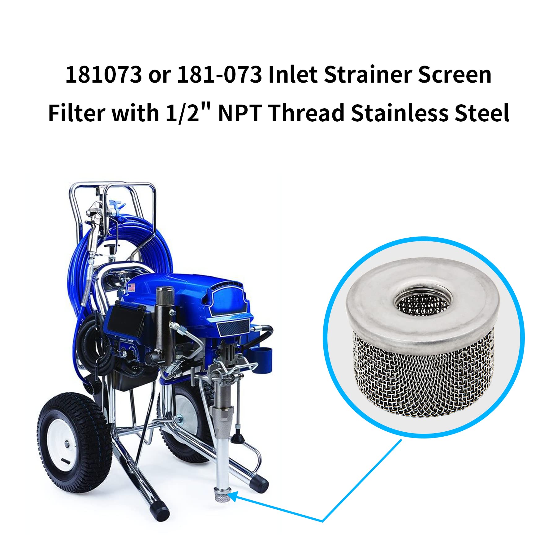 Homhelar 181073 or 181-073 Inlet Strainer Screen Filter with 1/2