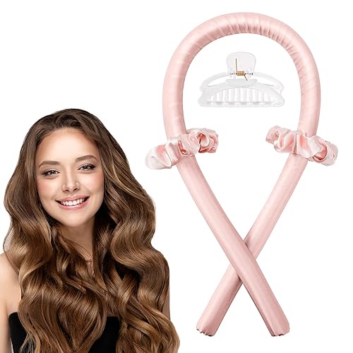 Colorfarm Rizador de pelo sin calor para cabello largo sin calor rizador de cabello sin calor cinta rizadora de satén para dormir durante la noche