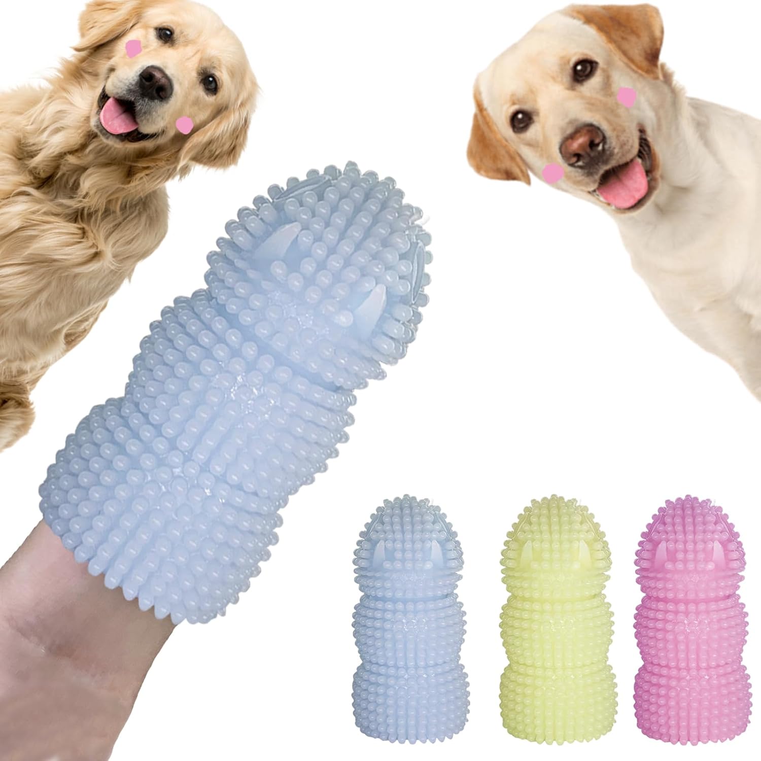 CMIYUYNG Dog Toothbrush, Finger Toothbrush for Dogs, 21/2