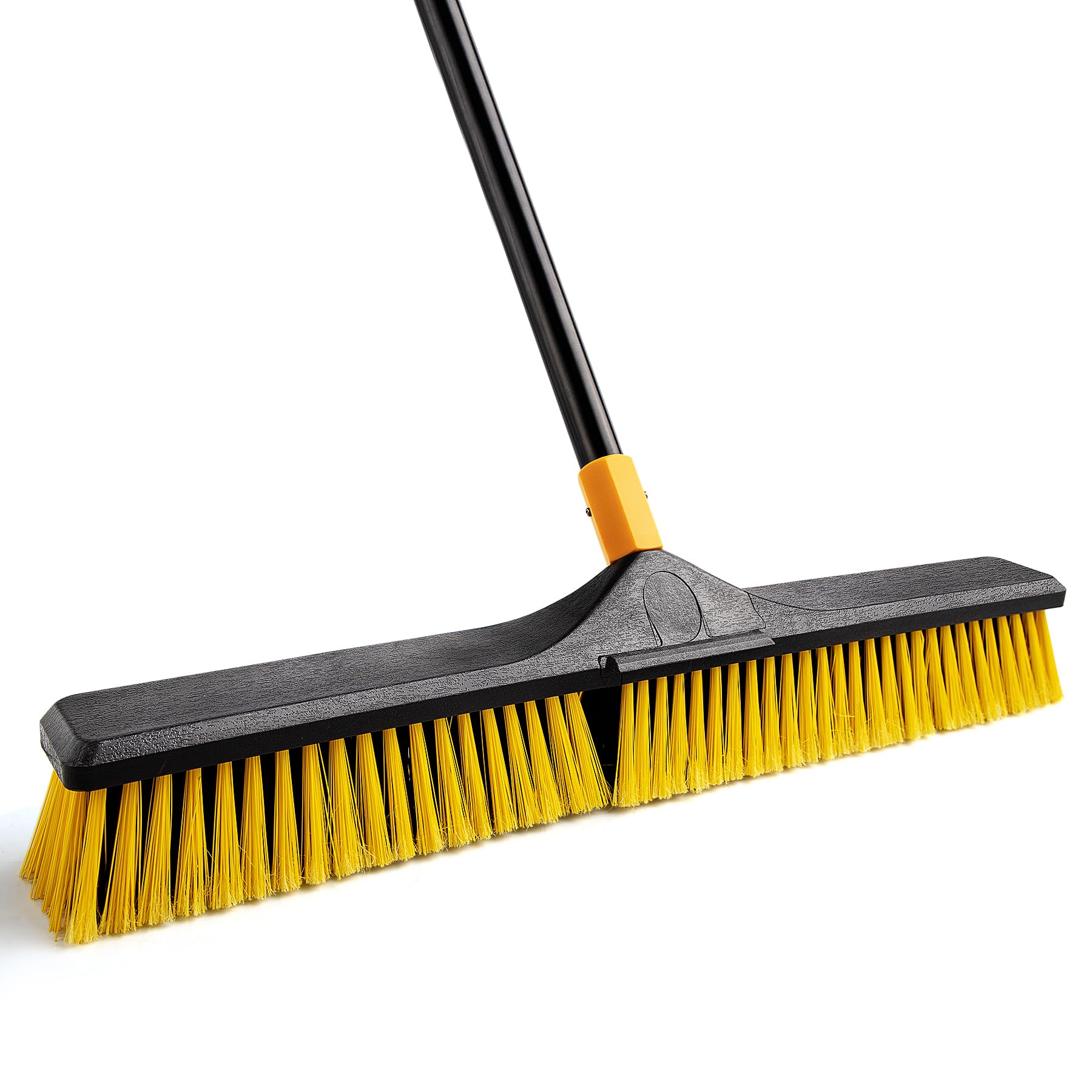 Yocada Scopa da esterno da 61 cm, robusta spazzola per esterni, setole rigide per la pulizia di terrazze, garage, ponte, cemento, legno, pietra, piastrelle, pavimento, 165,9 cm di lunghezza