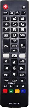 AKB75095307 Universal TV Remote Control for LG 55UJ6540, 60UJ6050, 60UJ6300 and All LCD HDTV, 4K UHD HDR Smart LED Televisions