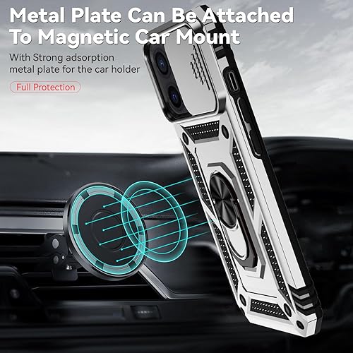 Miniatura 3 de Funda para iPhone 12 Mini con cubierta para lente de cámara, protector de pantalla HD, doble capa de protección contra caídas de grado militar,