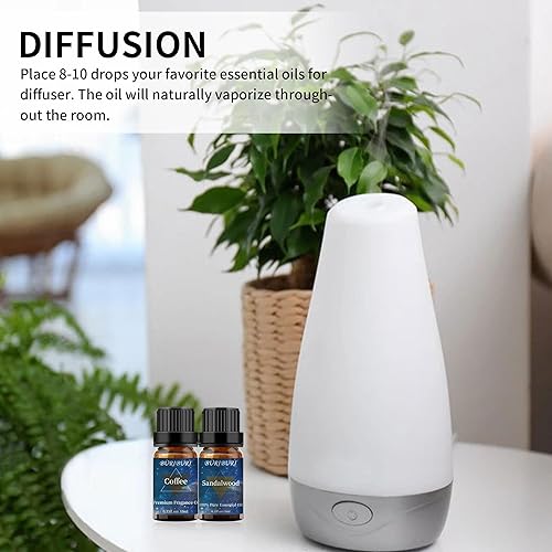 Miniatura 75 de BURIBURI Aceite esencial de rosa y jazmín, 2 piezas, 100% puro, juego de regalo de aceite esencial de rosa para aromaterapia, difusor, masaje