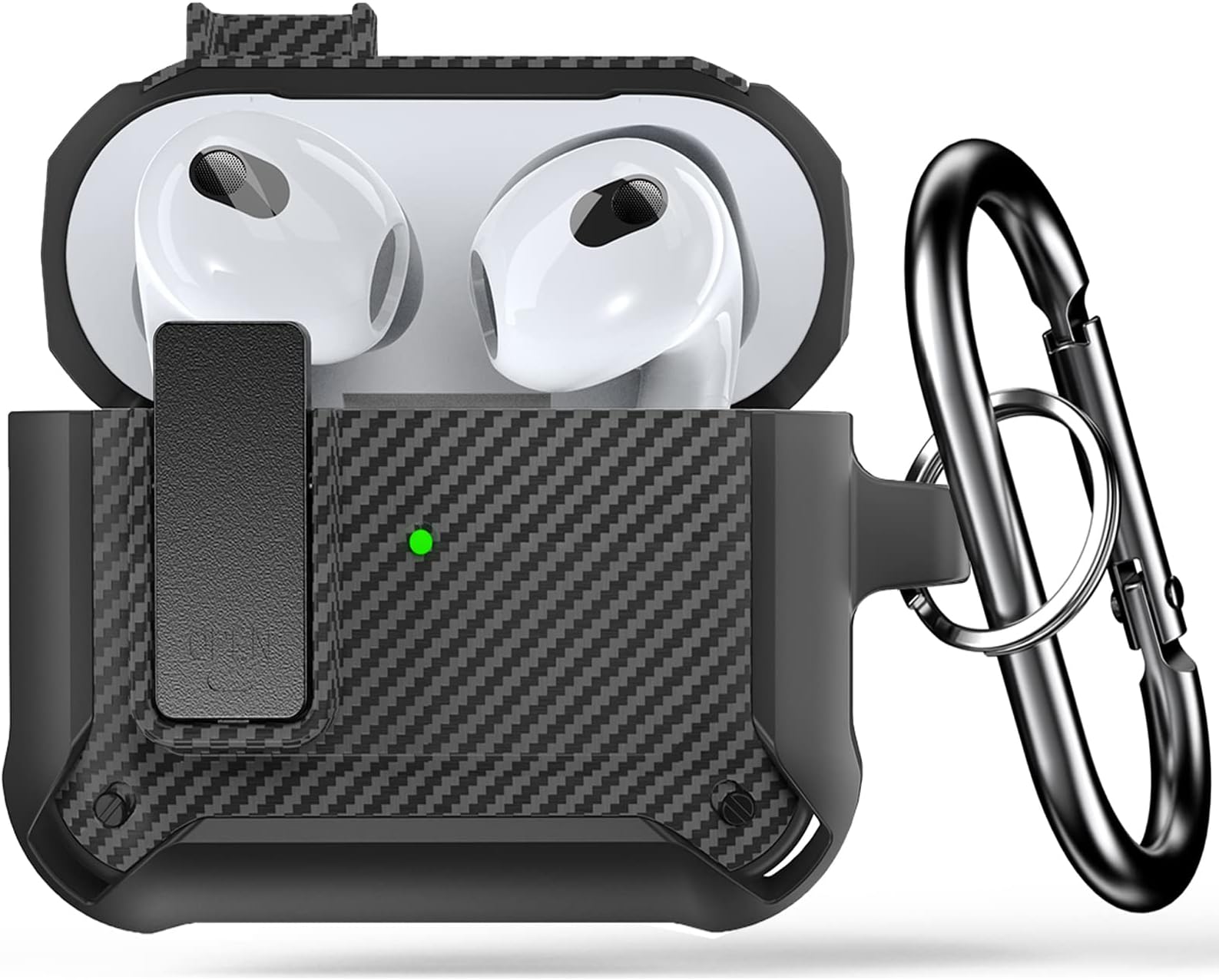 leQuivenCompatible with Airpods 3rd Generation Case 2021, Shockproof Protective Case Cover for Airpods 3rd Charging Case with Keychain, Full-Body Rugged Hard Shell for Airpods 3, Not Include AirPods