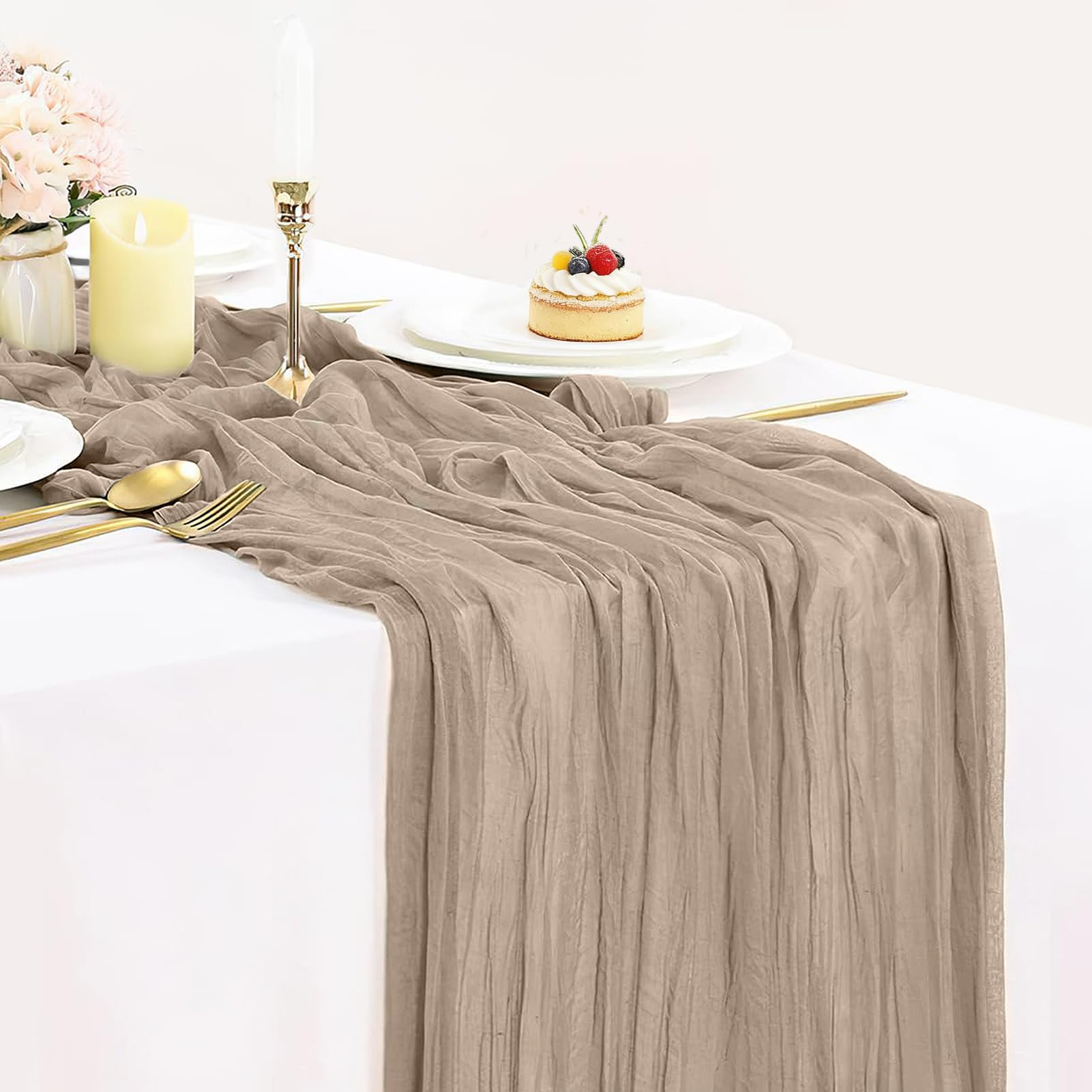 Amazon.com: BLUETOP Nude Cheesecloth Table Runner 10ft Gauze