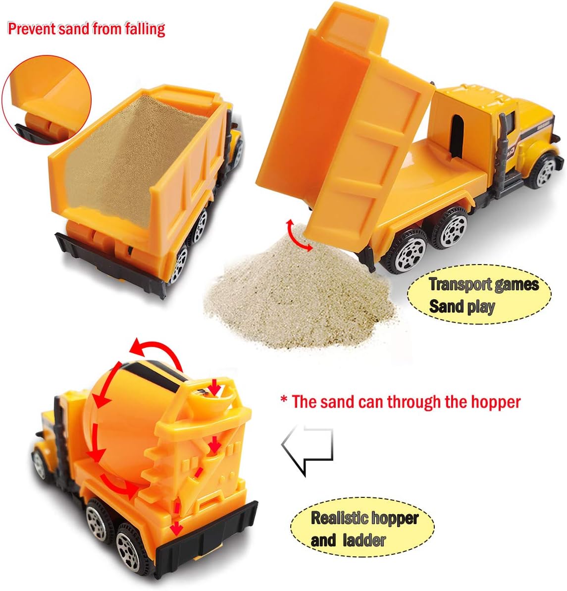 Coolplay Mini Construction Vehicles Kids Little Truck Cars Toy Pack