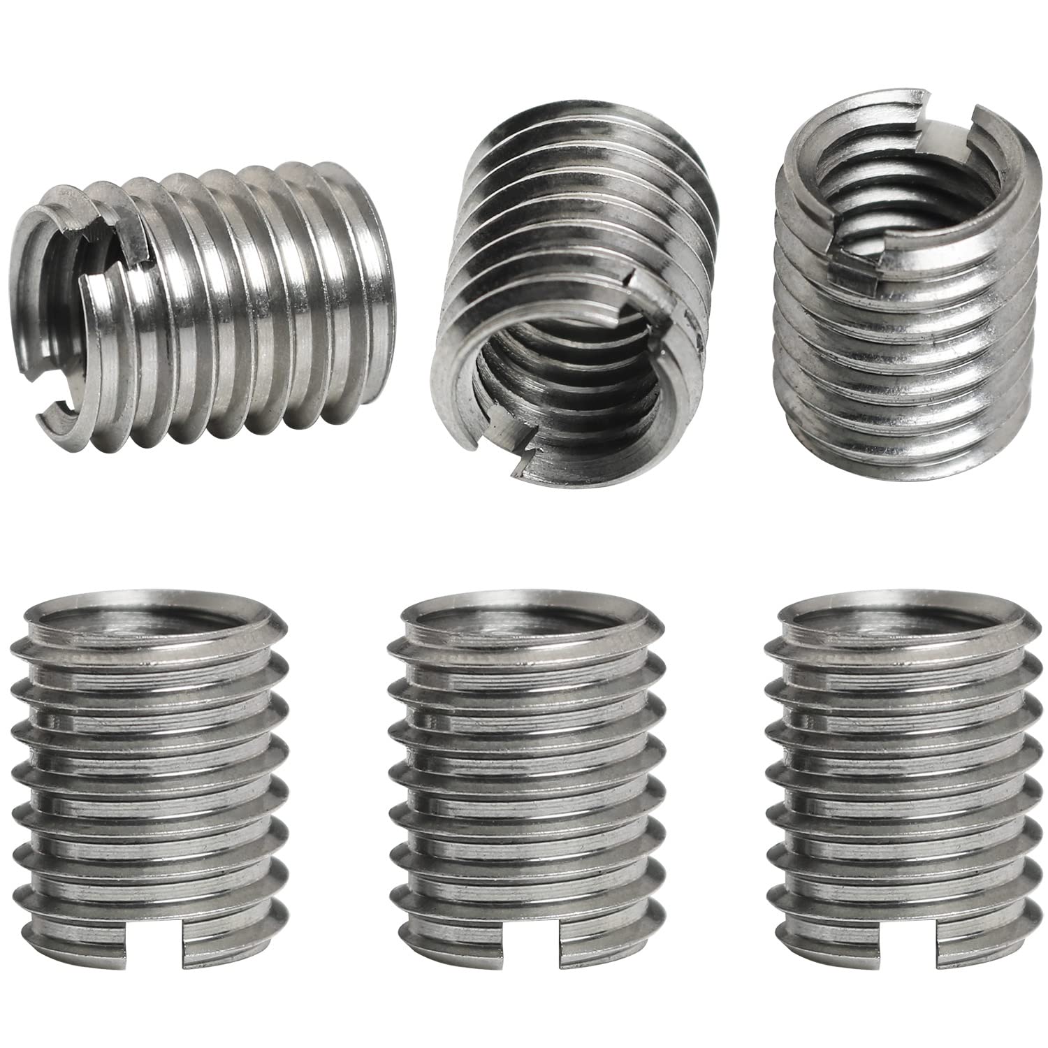 6PCS Stainless Steel M8 Female to M10 Male Threaded REDUCERS Screw Sleeve Conversion Nut