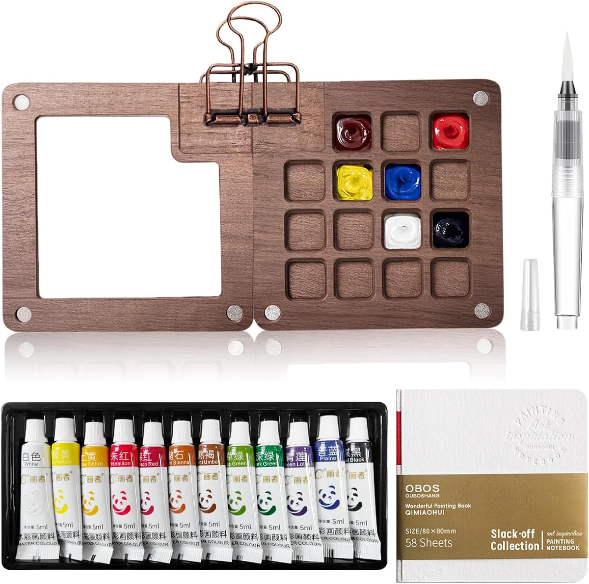 Set Mini Acuarelas Kit Acuarela Portatil Tobioskits para Oleos y Bocetos