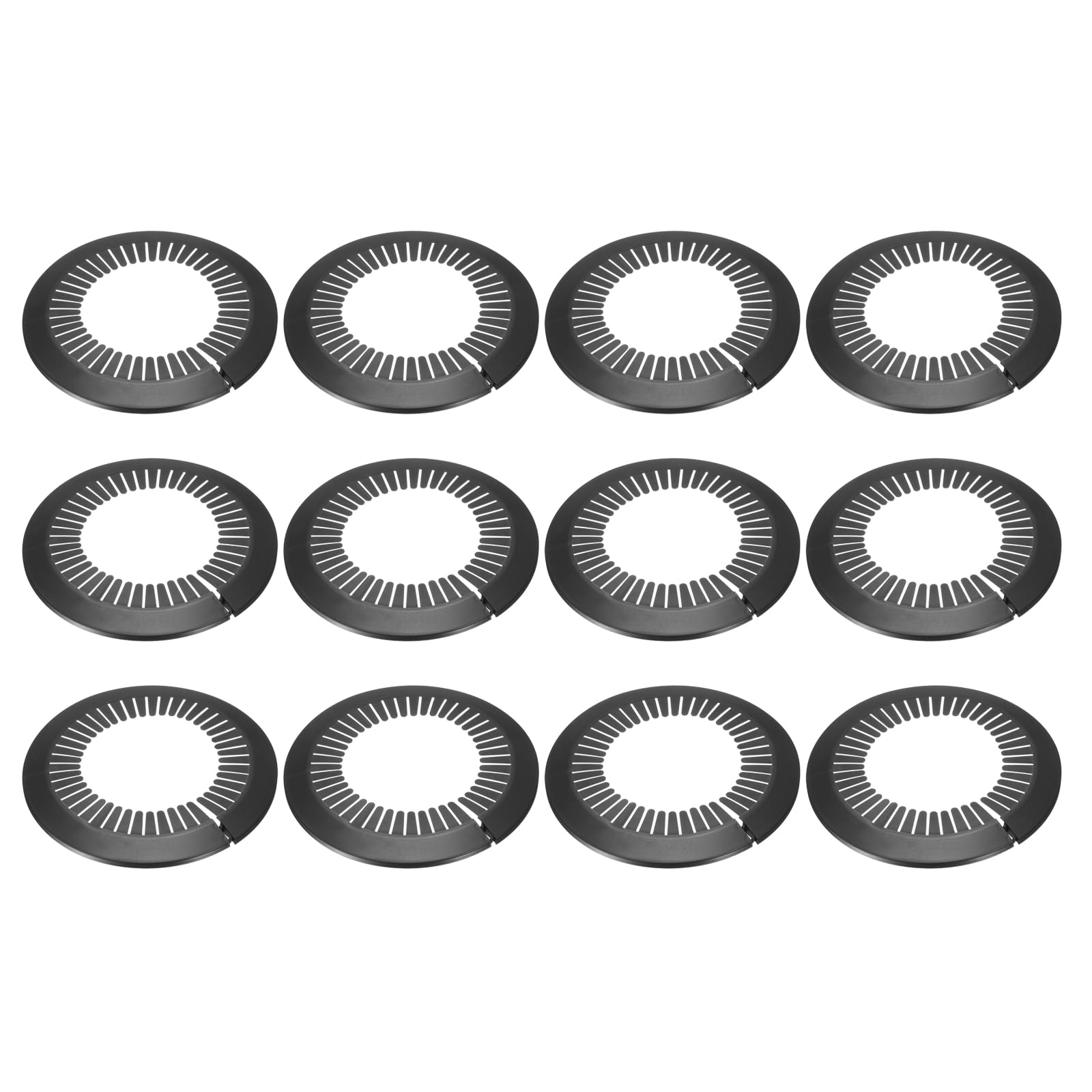 Cache-tuyaux à bride ronde pour radiateur mural, embellir les tuyaux de 140 à 168 mm, noir