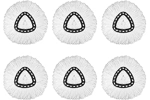 Premium Spin Mop Replacement Heads - 6 Pack for Effortless Cleaning