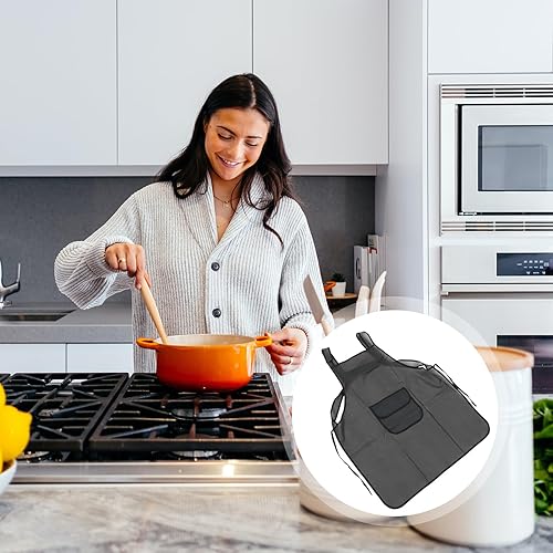 Miniatura 3 de HEMOTON Delantal transparente a prueba de agua Delantal de chef Delantal de plástico transparente Delantal a prueba de aceite Delantales de cocina