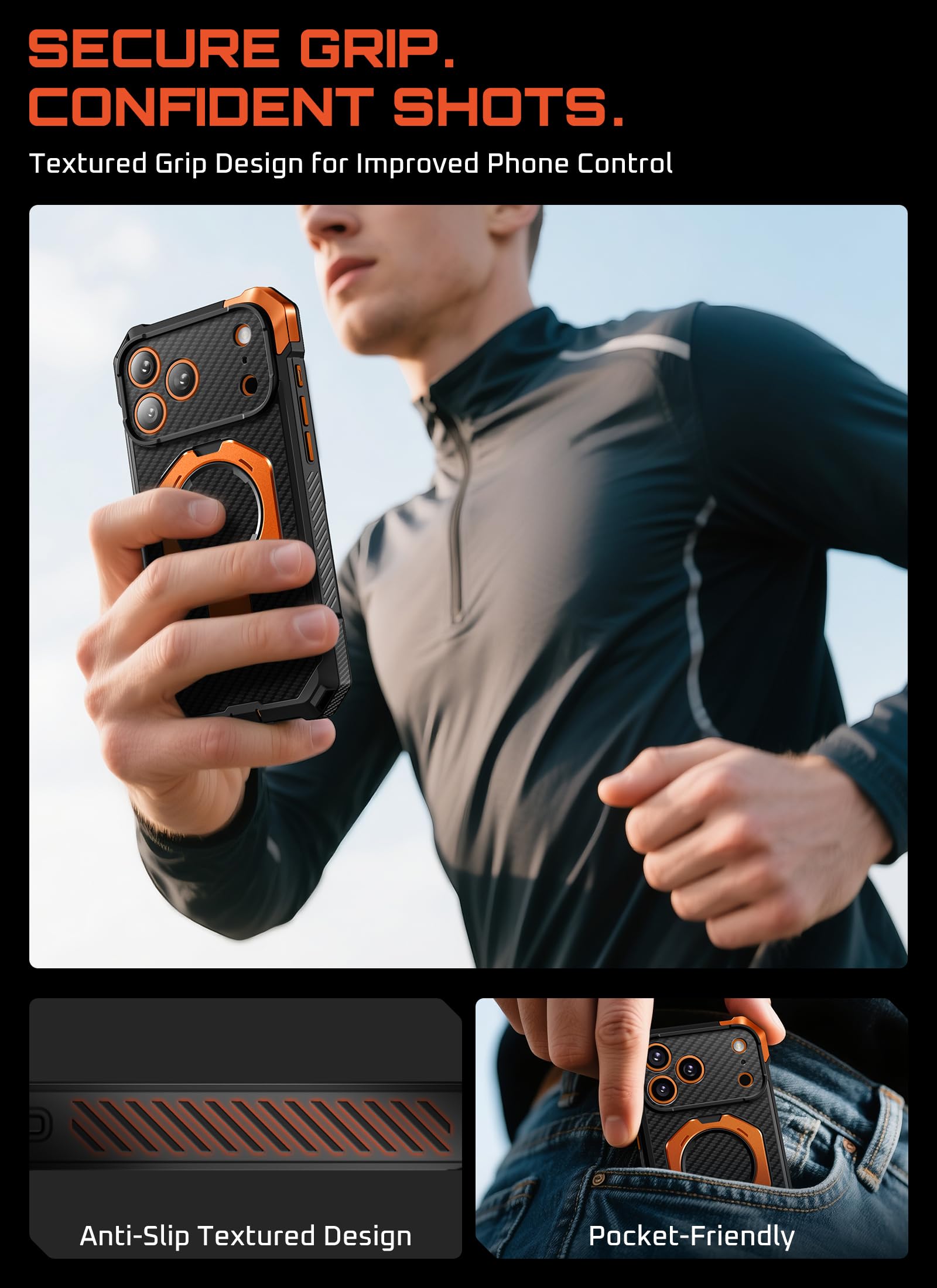 SUPCASE etui na iPhone 17 Pro Max z uchwytem na pierścień (Unicorn Beetle Grip), [kompatybilne z MagSafe], szczupła, mocna osłona ochronna, magnetyczne etui na telefon komórkowy dla iPhone 17 Pro Max
