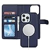 Zouzt for iPhone 14 Pro Max 6.7 Inch Detachable Wallet Case with Card Holder for MagSafe, Premium PU Leather 2 in 1 Flip Folio Book Magnetic Stand Protective Phone Cover - Blue