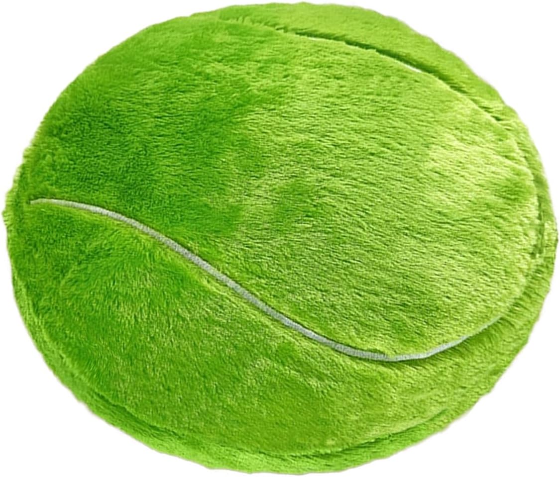 Sports Plush Baseball Throw Pillow, Soft Stuffed Cushion Comfortable Stuffed Pillow Room Decor for Sofa Bed Tennis Fan Gift