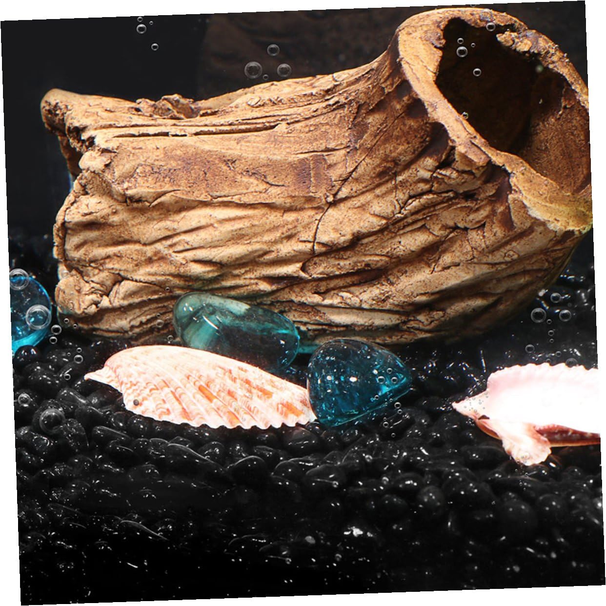 GALPADA Ghiaia per Acquario Nera 1900 G Ciottoli Decorativi Sicuri per Pesci Pietre Naturali per Acquari D’Acqua e Decorazioni Paesaggistiche per Acquari e Terrari