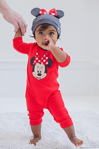 Miniatura 3 de Disney Winnie the Pooh 101 Dalmatians Lion King Mickey Mouse Minnie Mouse Baby Snap Coverall and Hat Newborn to Infant