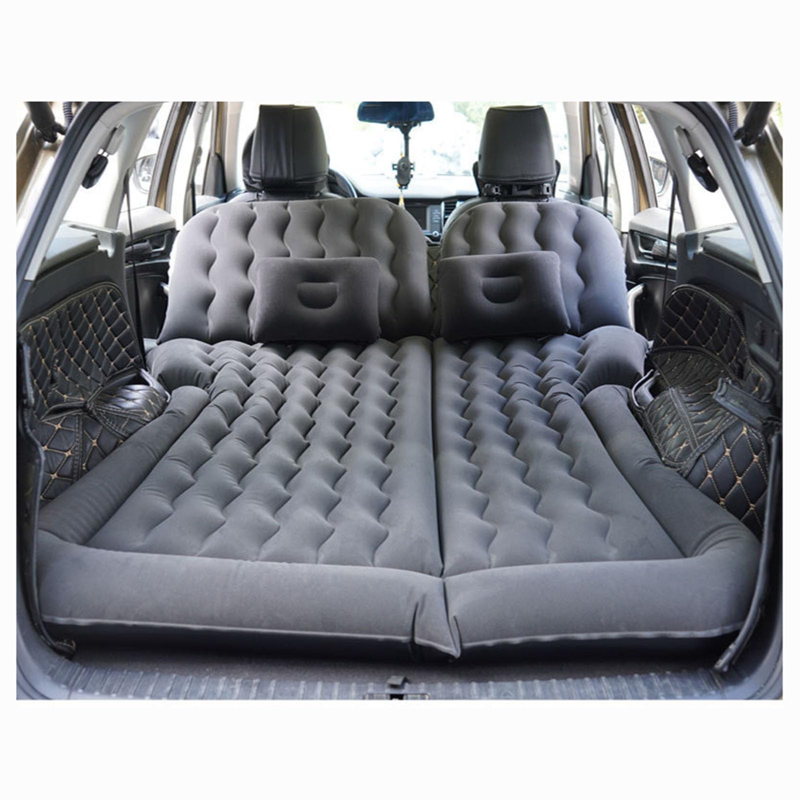 ADUYHCZ Car Air Mattress for Fiat Panda (141 169 319 1980-2025 2026) Waterproof Durable Portable Sleeping Beds Lightweight Comfortable Camping Mattress Quick Inflation,Black