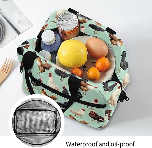 Vista 214 de doginthehole Bolsa de almuerzo portátil de teñido anudado azul, bolsa de almuerzo, organizador reutilizable, hielera para adultos, al aire libre