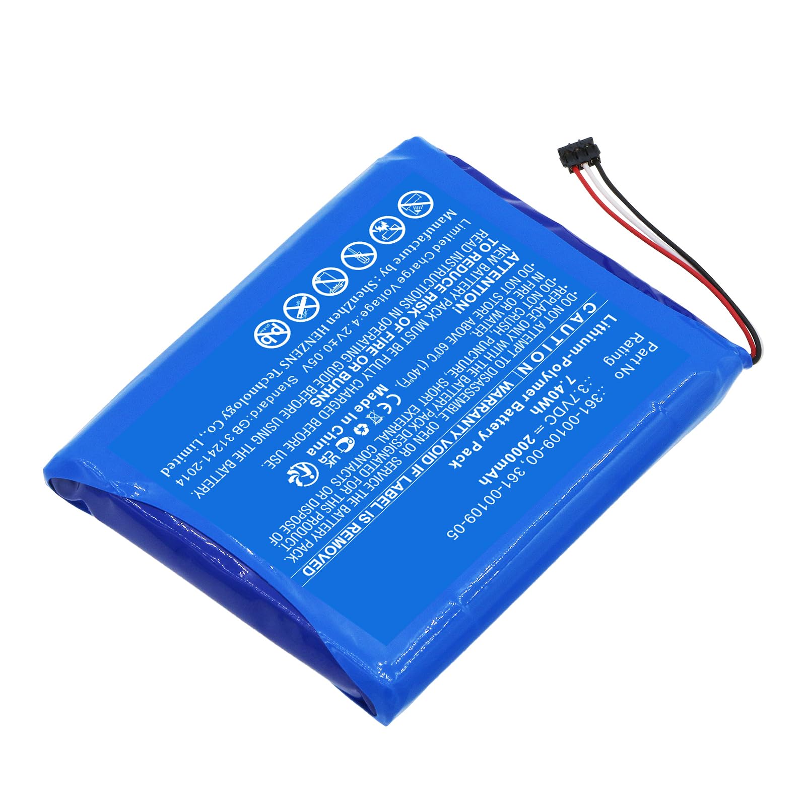 Synergy Digital GPS Battery, Compatible with Garmin Overlander GPS, (Li-Pol, 3.7V, 2000mAh) Ultra High Capacity, Replacement for Garmin 361-00109-00 Battery