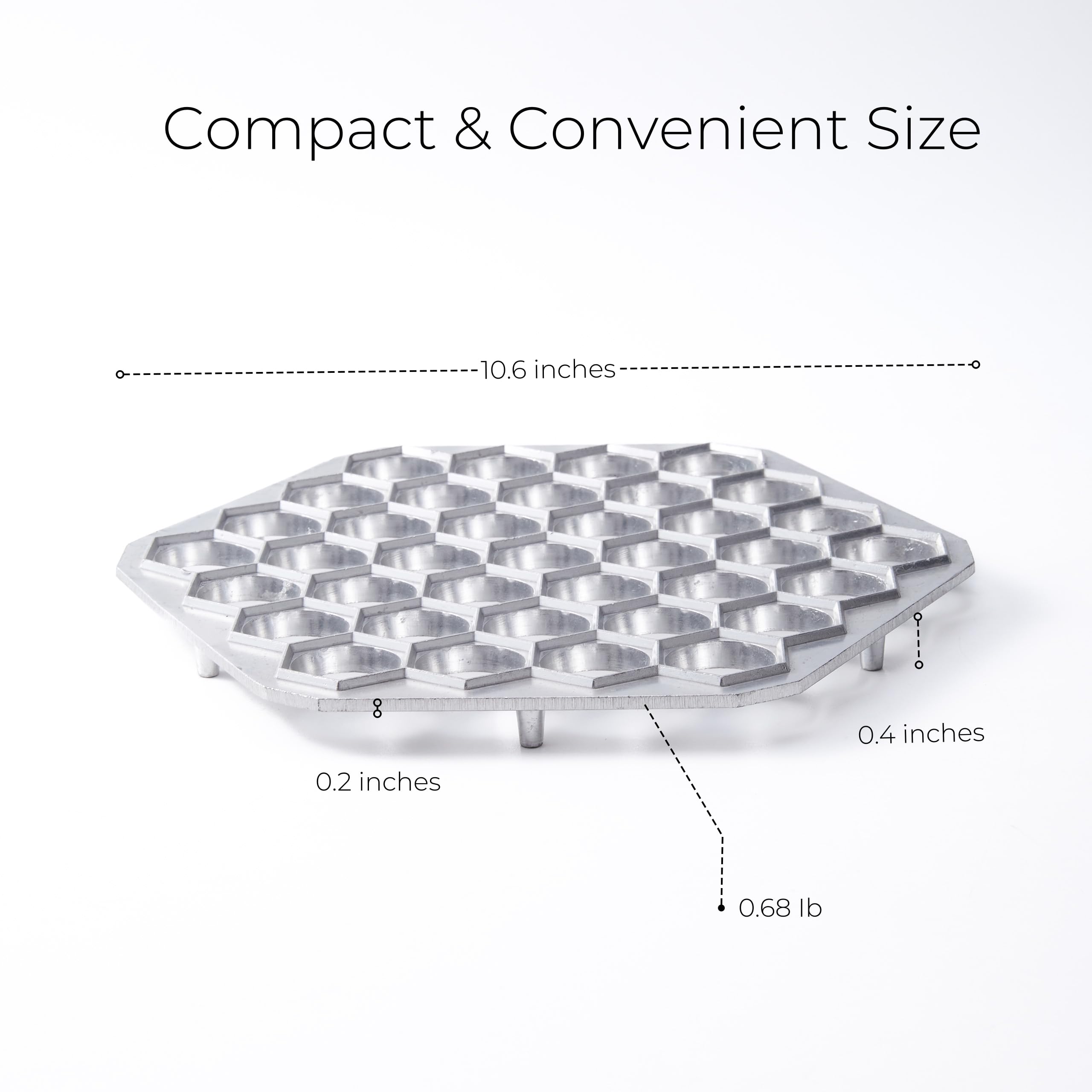 Pelmeni Maker – 37-Hole Aluminum Pelmeni Mold, Russian Ravioli Maker, Dumplings Mold for Homemade Siberian Meat Dumplings, Pierogi, and Pastry Dough Press