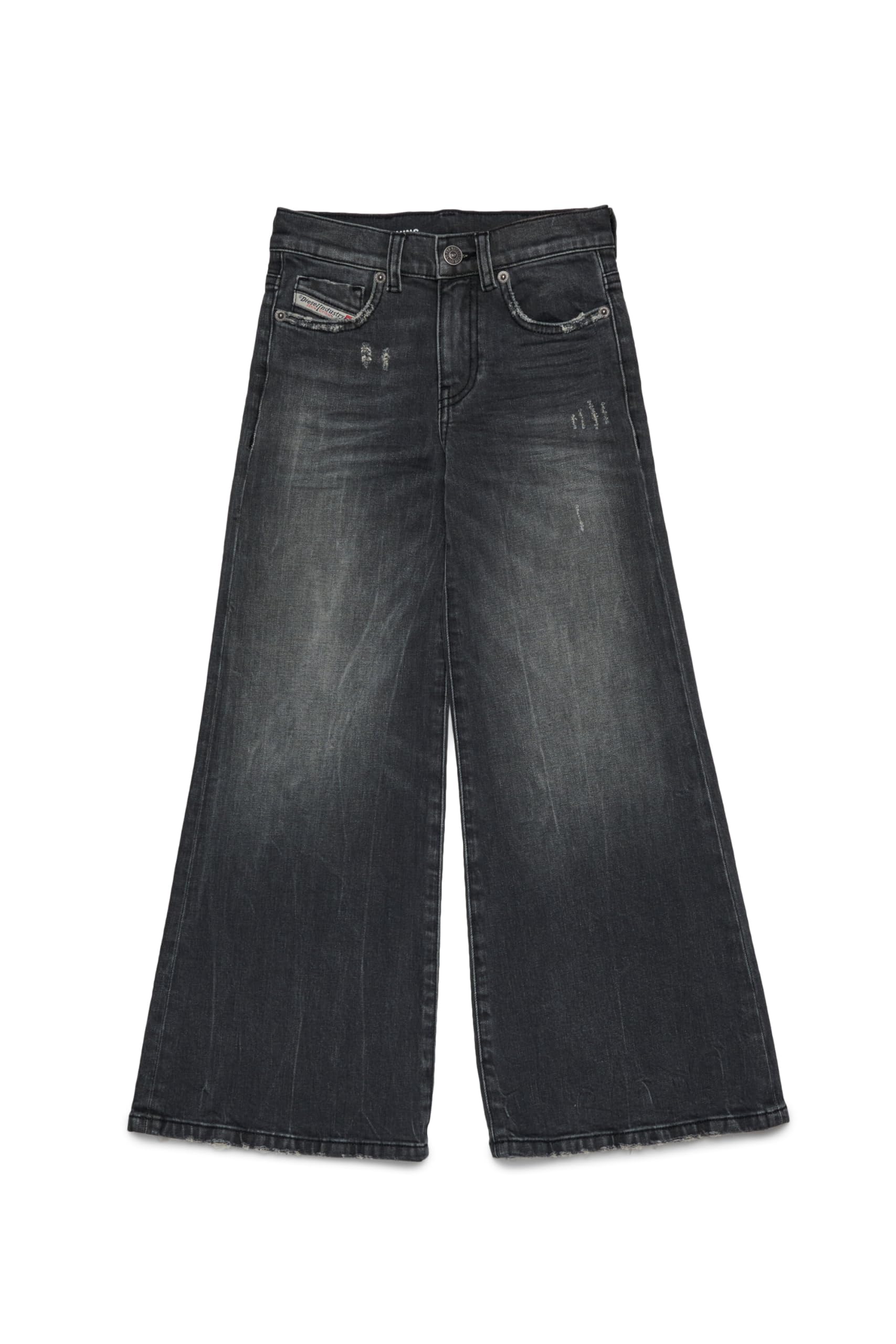 Diesel - Jeans svasati grigio per ragazze con abrasioni, 1978