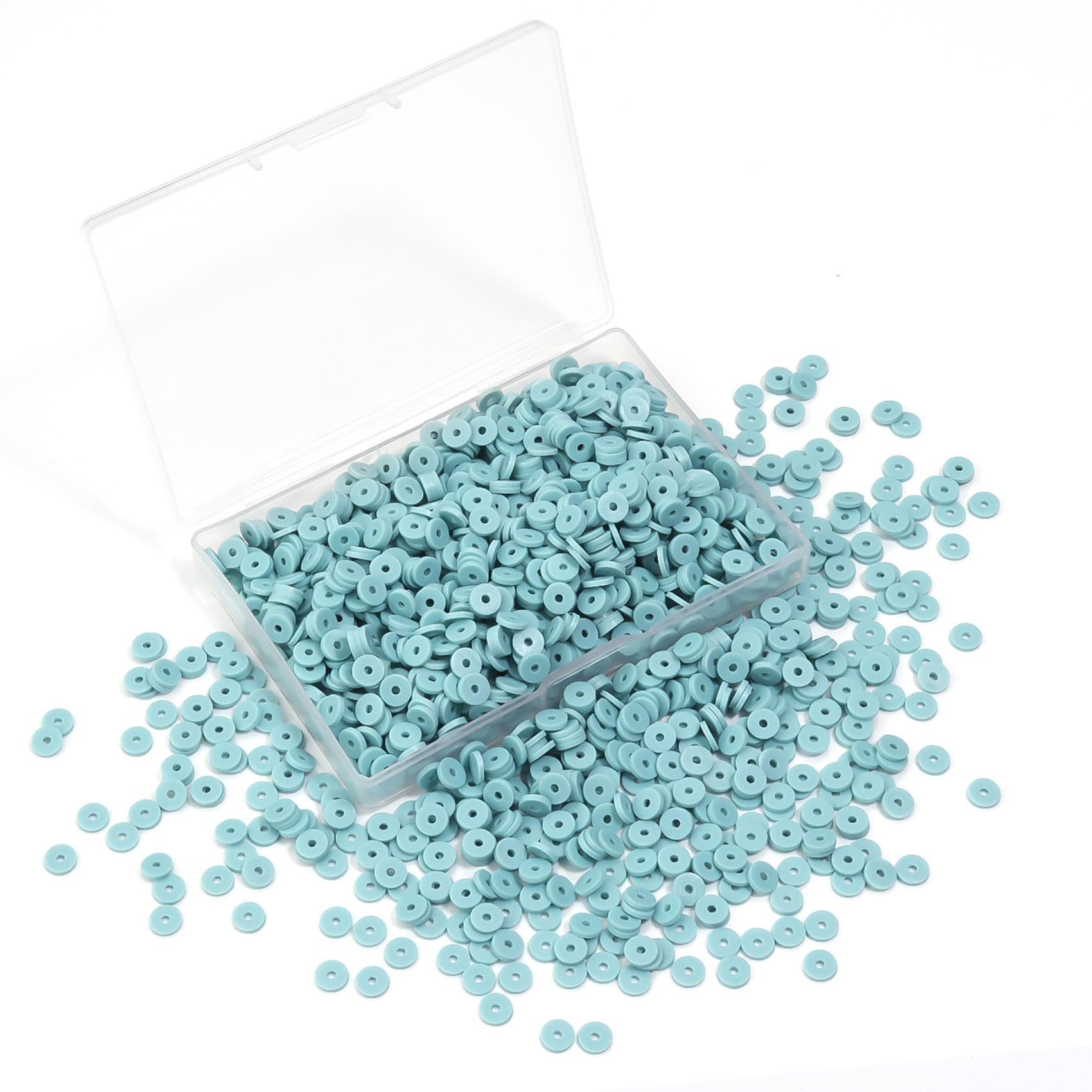 Hiswan Polymer Clay Beads, 6mm Heishi Bead for Jewelry Bracelets Necklace Making 1000PCS