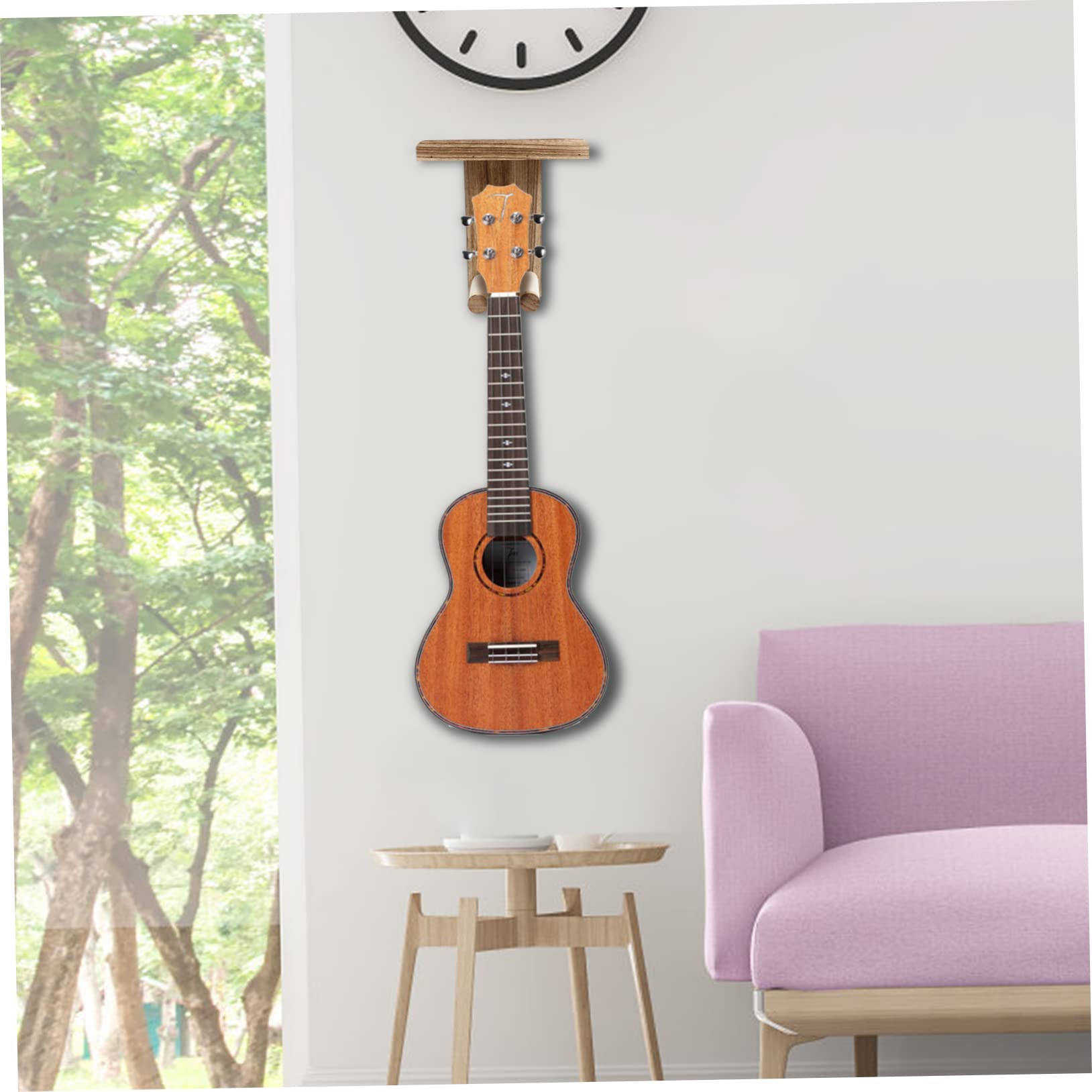 2pezzi Supporto Muro Per Chitarra Legno Naturale Di Ganci Creativi Per Riporre e Esibire Chitarre Elettriche e Acustiche Design Pratico Per Casa e Ufficio