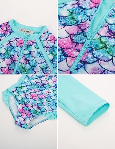 Miniatura 6 de GRACE KARIN Traje de baño de una pieza para niñas, traje de baño de manga larga