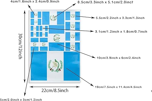 Miniatura 2 de Paquete de 3 calcomanías de bandera de Guatemala, calcomanías reflectantes de vinilo para automóvil, calcomanías impermeables para parachoques de