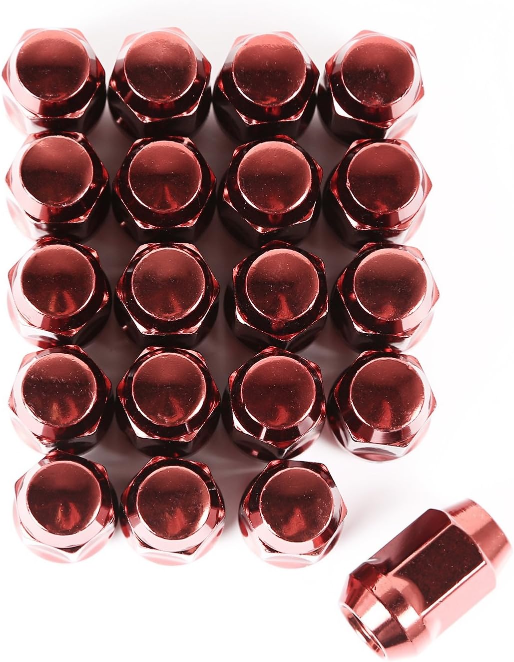 20 12X1.5 RED LUG NUTS Chevrolet Aveo Cobalt Colorado Parts