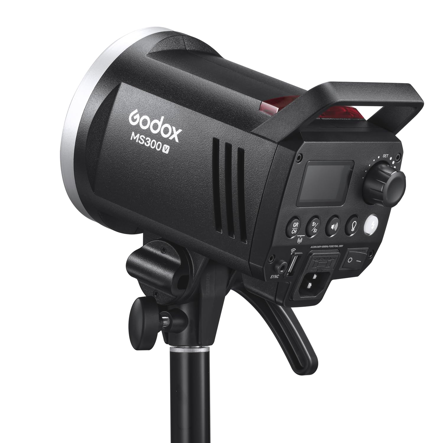 Godox MS300V LED Studio Flash 300W, 2.4G Wireless 5800K LED Light,0.1-1.3 S Recycle Time Bowens Mount with LEDModeling Lamp