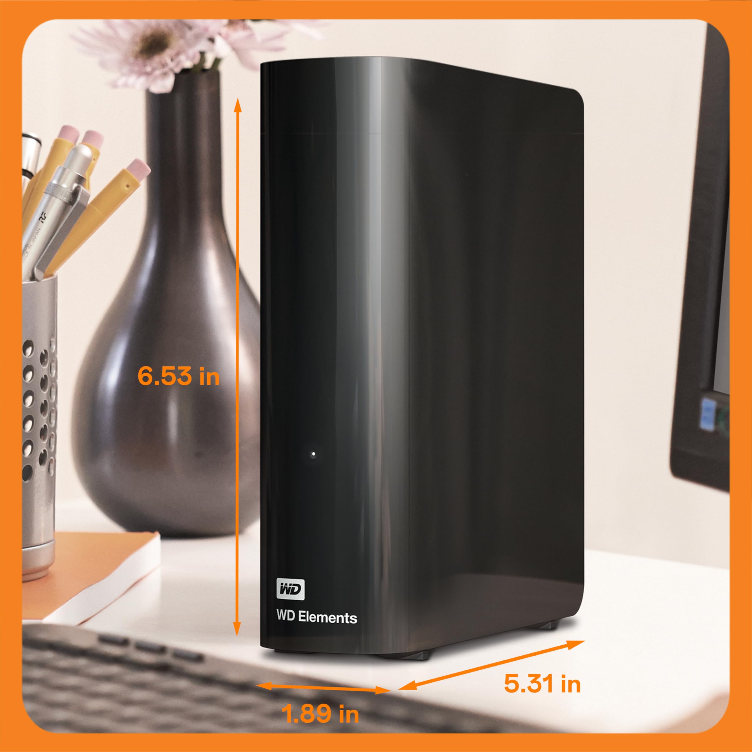 Western Digital 16TB Elements Desktop External Hard Drive, USB 3.0