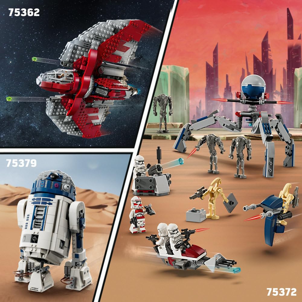 LEGO Star Wars R2-D2, Figurka do Zbudowania dla 10-latka, Model Droida z Gwiezdnych Wojen dla Dzieci z Minifigurką Dartha Maleka, Dekoracja Pokoju Dziecięcego, Prezent dla Chłopca i Dziewczynki, 75379