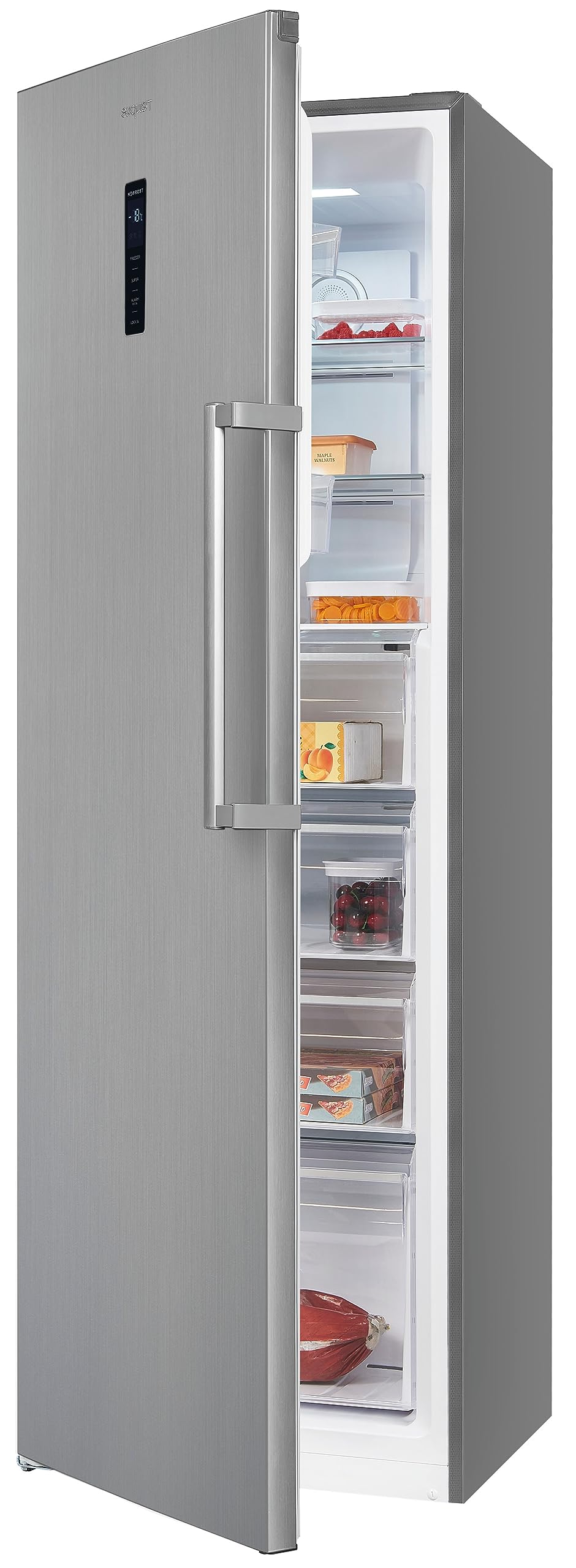 Exquisit Congelador GS295-NF-H-040D inoxlook | 274 l de capacidad neta | aspecto de acero inoxidable