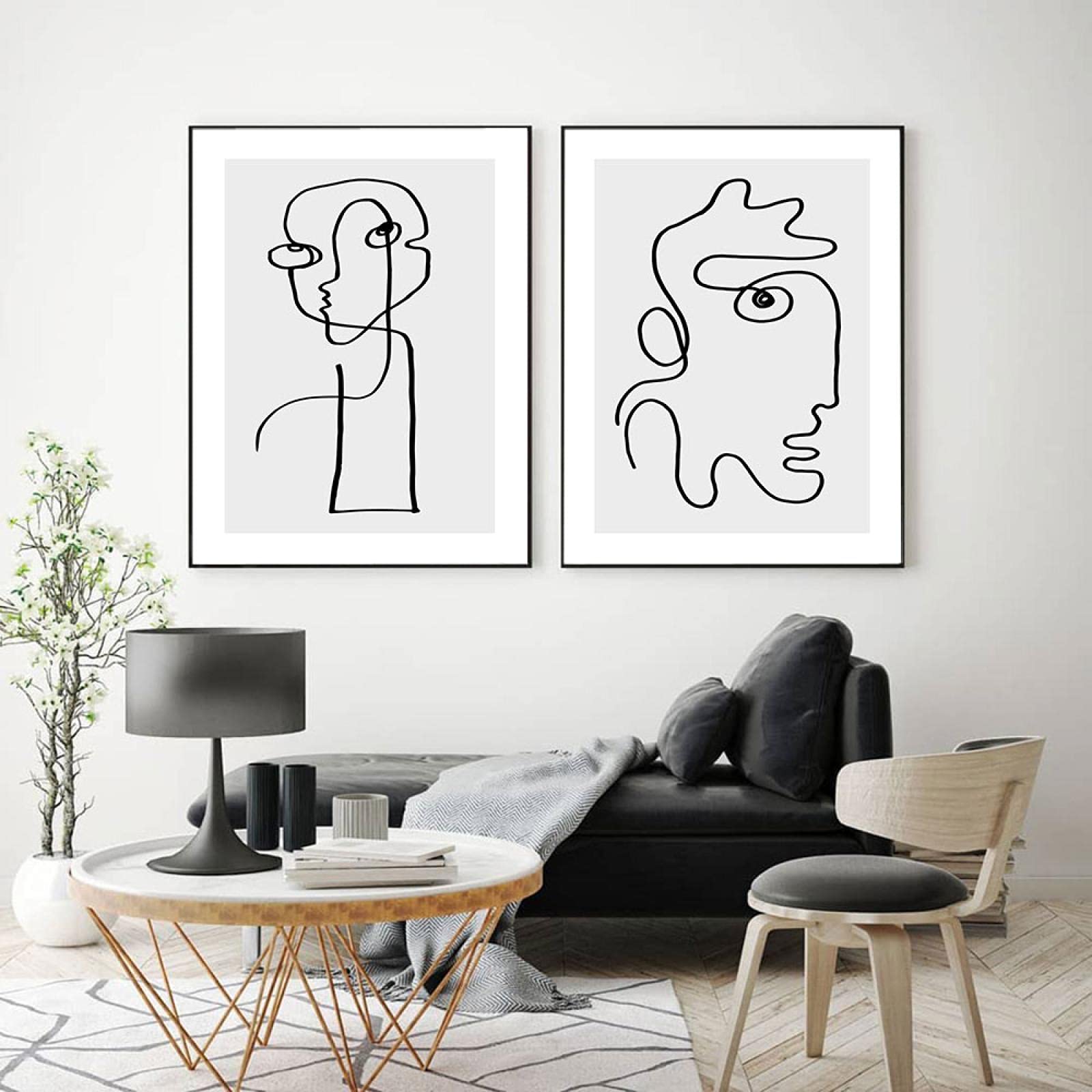 Pintura de lienzo de cara abstracta para un hogar lleno de calma 8